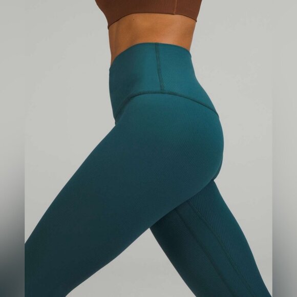 Lululemon Align Ribbed High-Rise Pant 25" Green Jasper - Picture 3 of 10